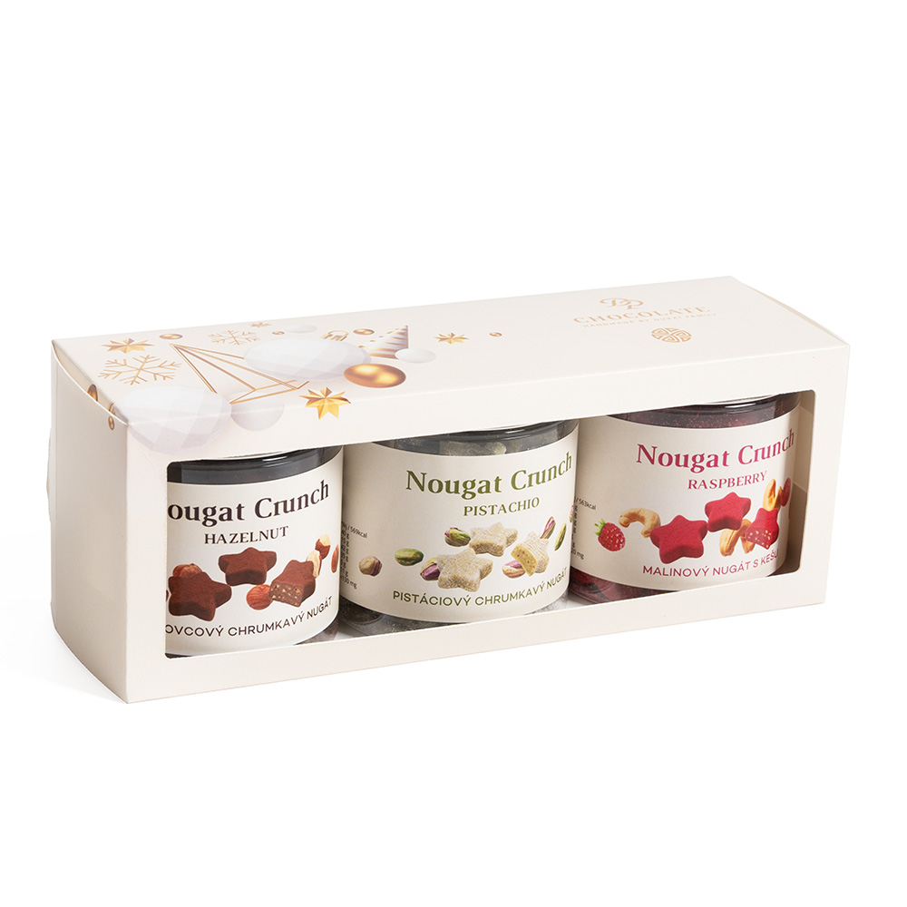 Vianoce - Set Nougat Crunch Star 3 x 100 g Cream