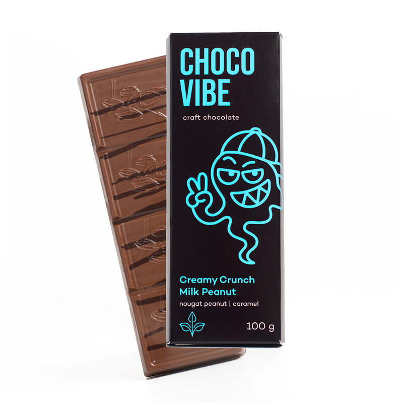 Choco Vibe Creamy Crunch – Arašid & slaný karamel (100g) (balenie 5ks)